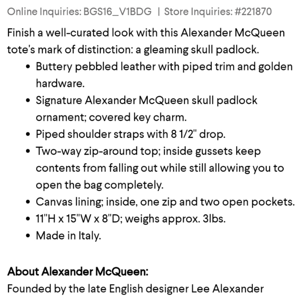 Alexander McQueen Skull Padlock yellow Tote - Picture 16 of 16